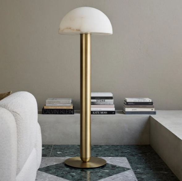 Alabaster Dome Floor Lamp